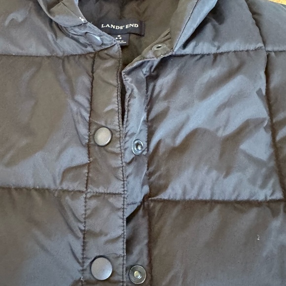 Lands' End Women's Gray/Charcoal Snap front Quilted Puffer Vest Size Small - Picture 7 of 7